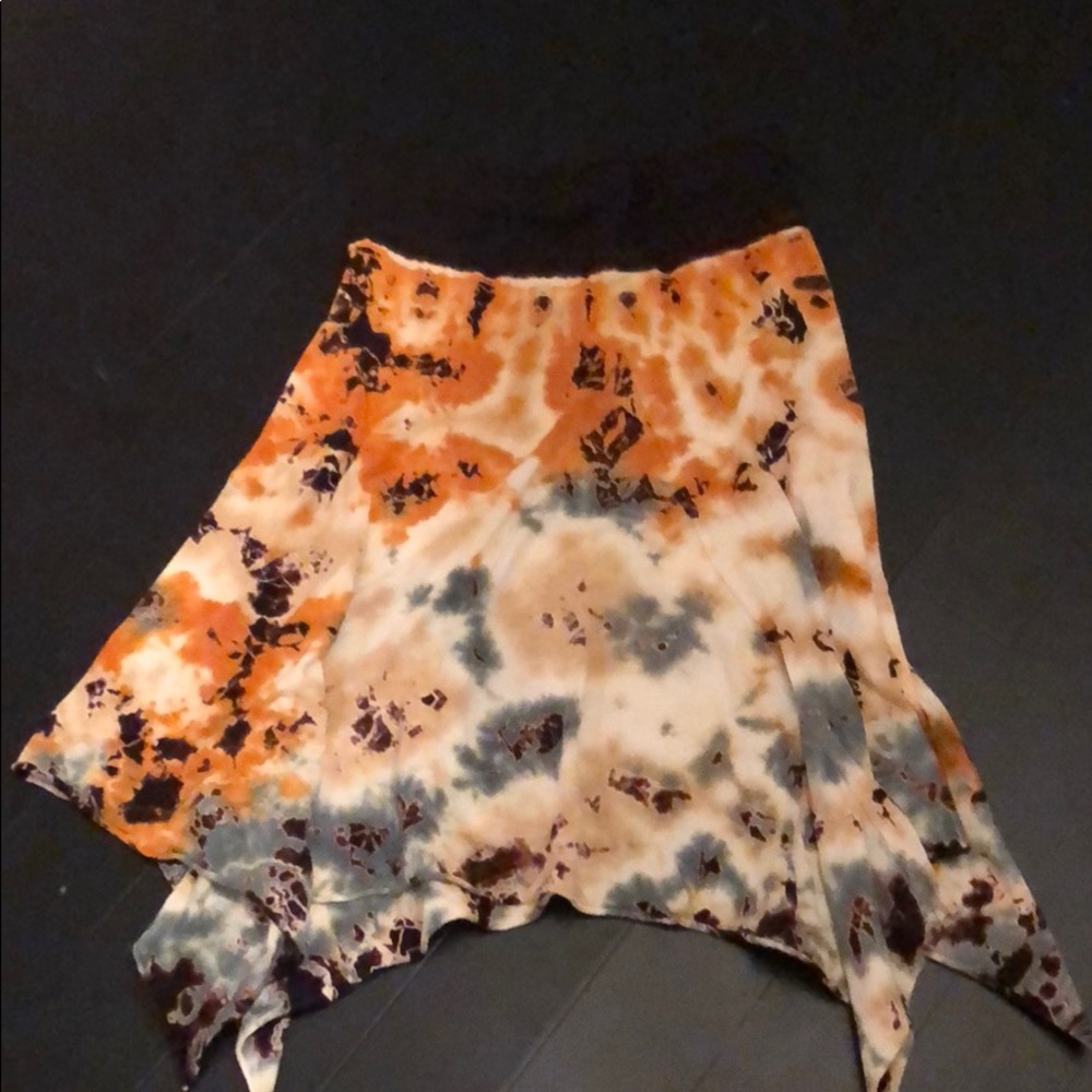 Green Los Angeles tie die skirt